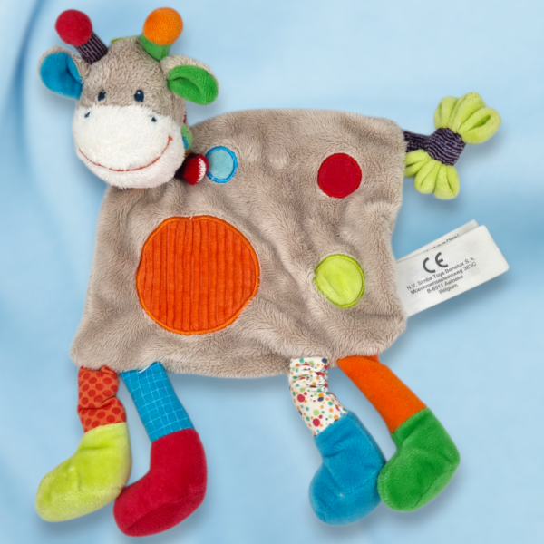 SOS doudou girafe SIMBA Kiabi plat multicolore