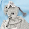 Eléphant Teddykompaniet carré plat gris