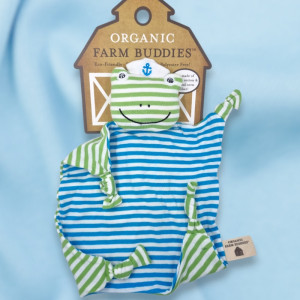 Grenouille Organic Farm Buddies bleu et verte