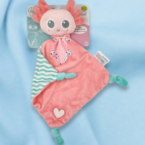 SOS doudou Axolotl Pioupiou et Merveilles plat rose