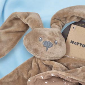 Lapin Nattou lapidou marron Moka plat