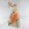 Doudou lapin Ikéa vichy vert et blanc carotte orange