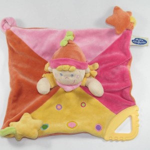 Doudou plat Mots d'Enfants fille rose