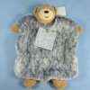 Ours KALOO doudou plat gris