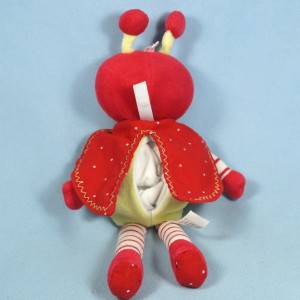 Coccinelle BERLINGOT doudou pomme mouchoir 