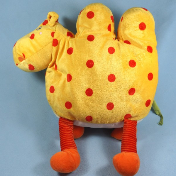 SOS doudou dromadaire Ikea jaune à pois rouge