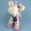 Girafe ORCHESTRA doudou blanc et rose