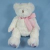 Ours DOUDOU ET COMPAGNIE blanc et rose 25 cm