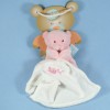 Ours BABY NAT doudou rose mouchoir blanc NEUF