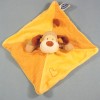 chien MOTS D'ENFANTS doudou plat orange coeur