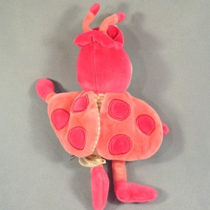 Poupée SUCRE D'ORGE doudou rose coccinelle