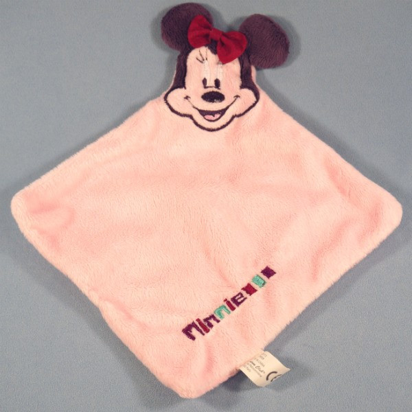 Doudou Minnie DISNEY Carré plat rose