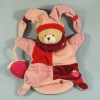 Ours DOUDOU ET COMPAGNIE marionnette rose fraise
