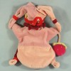 Ours DOUDOU ET COMPAGNIE marionnette rose fraise