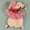 Ours DOUDOU ET COMPAGNIE marionnette rose fraise
