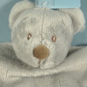 Ours SIMBA KIABI  doudou plat gris NEUF