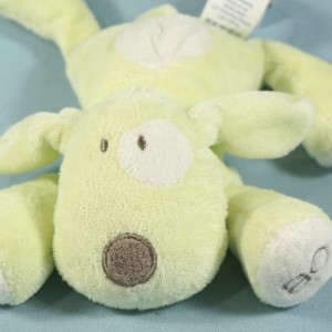 Chien OBAIBI doudou vert et blanc