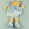Ours TEX CARREFOUR doudou beige corps plat bleu