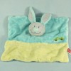 Lapin TEX CARREFOUR doudou plat bleu voiture