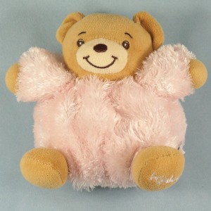 Ours KALOO doudou rose Plume