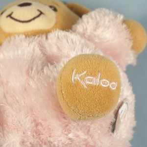 Ours KALOO doudou rose Plume