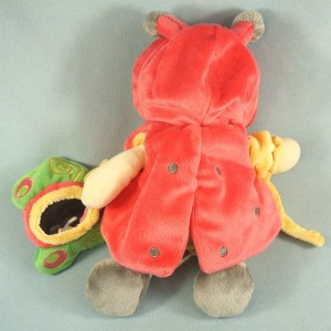 Poupée NICOTOY doudou garçon coccinelle papillon