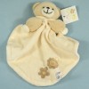 Ours MAXITA doudou plat beige fleurs brodées