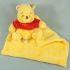 Winnie DISNEY NICOTOY doudou carré plat jaune