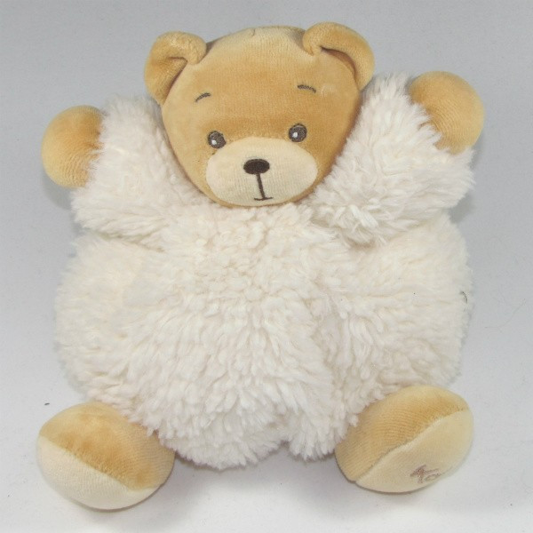 Ours KALOO doudou boule blanc