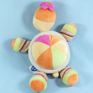 Tortue MOTS D'ENFANTS doudou multicolore