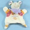 Souris Doudou et Compagnie marionnette salopette beige collerette