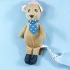 Chien IKEA doudou beige bonnet rose cravate bleu