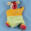 Cheval DOUDOU ET COMPAGNIE marionnette rouge et orange avec bébé