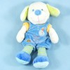Chien MOTS D'ENFANTS doudou salopette bleu maison planète oiseau