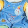 Chien MOTS D'ENFANTS doudou salopette bleu maison planète oiseau