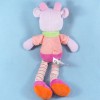 Girafe MOTS D'ENFANTS doudou rose écharpe verte
