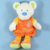 Ours MOTS D'ENFANTS doudou salopette orange maison planète oiseau