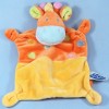 Girafe MOTS D'ENFANTS doudou plat orange et jaune