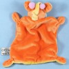 Girafe MOTS D'ENFANTS doudou plat orange et jaune