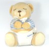 Ours KALOO doudou boule bleu et blanc PM