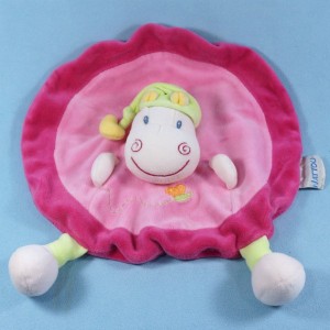 Hippopotame NATTOU doudou Adelaïde rond plat  rose
