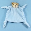 Ours KALOO doudou plat bleu enfants brodés