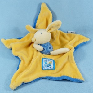 Lapin MOULIN ROTY doudou Lise et Lulu étoile plat
