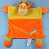 Tigrou DISNEY NICOTOY doudou carré plat orange et jaune libellule