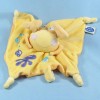 Crabe MOTS D'ENFANTS doudou carré plat jaune