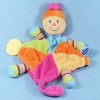 Tortue MOTS D'ENFANTS doudou plat multicolore