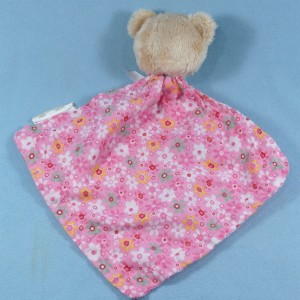Ours PIOUPIOU & MERVEILLES doudou plat rose