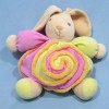Lapin KALOO sos doudou boule spirale rose orange vert