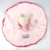 Souris MOULIN ROTY doudou rond plat rose "Lila Patachon"