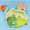 MOULIN ROTY doudou rond plat bleu et vert Balthazar et Valentine